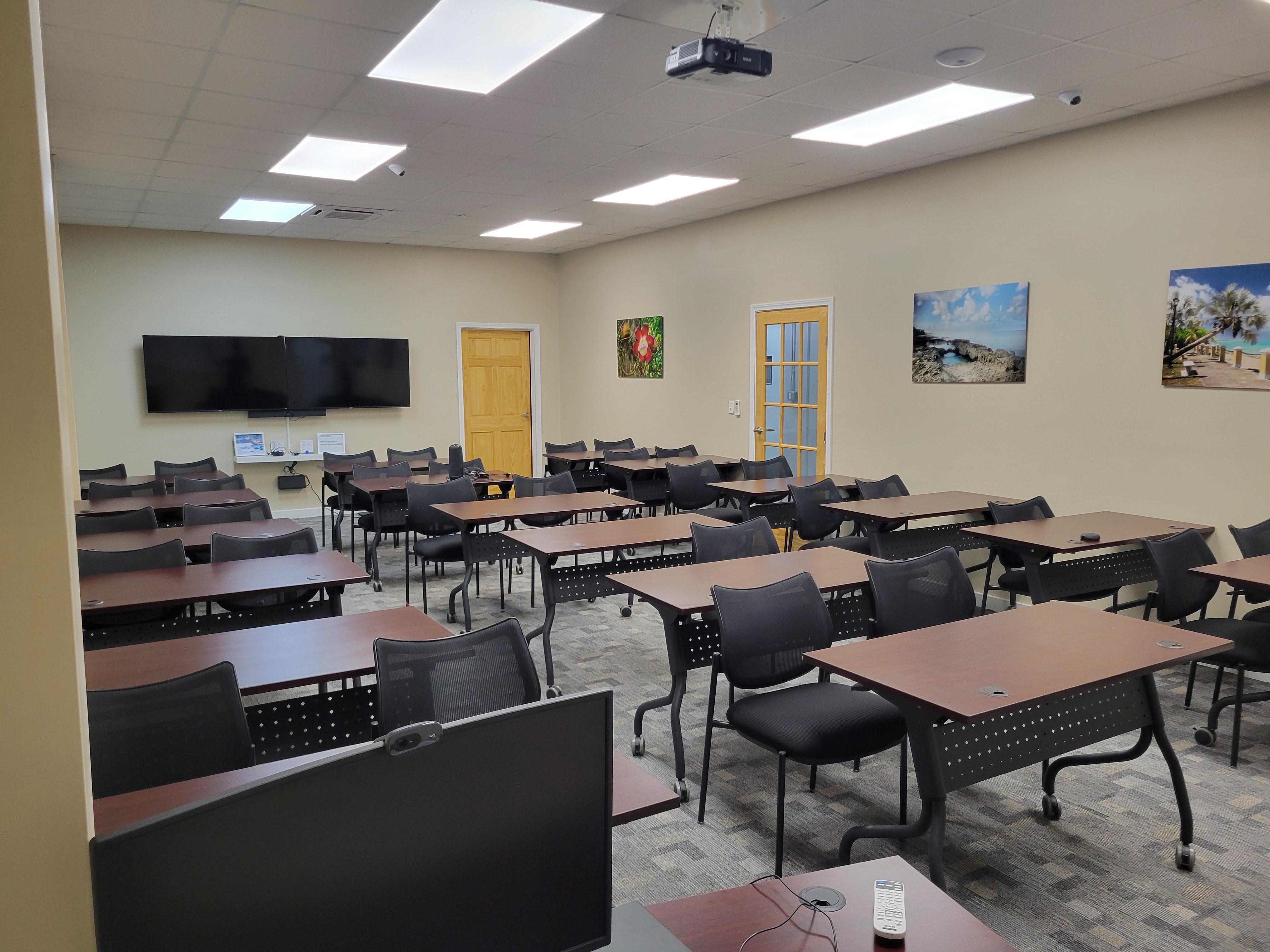 The teaching space at Five Corners Plaza, Christiansted